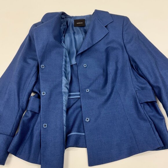 Akris Structured Blue Wool Blazer - Picture 3 of 8